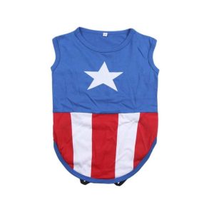 CAMISETA PERRO SINGLE JERSEY CAPITAN AMERICA MARVEL