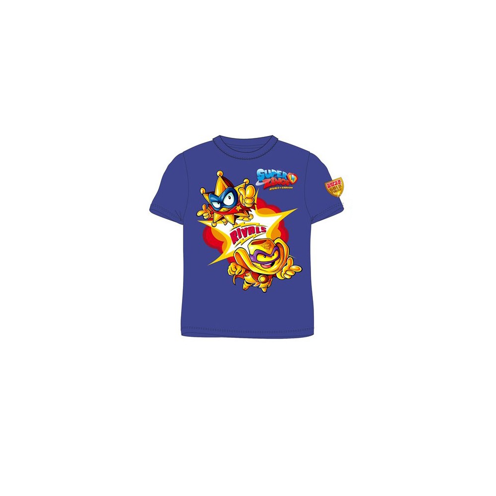 Camiseta Infantil Color Azul Super Zings Talla 6 años (NEW IMPORT)