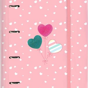 Carpeta 4 Anillas de 35 cm con 100 Hojas A4 BlackFit8 Globitos (SAFTA)