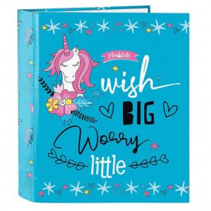 Carpeta 4 anillas Unicornio Glowlab (SAFTA)