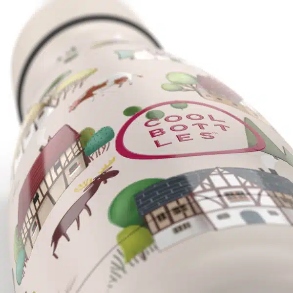 Botella de acero Tudor Village 350 ml. – Cool Bottles - Imagen 3