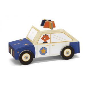 Coche de Policía 3D Cartón (KROOOM)