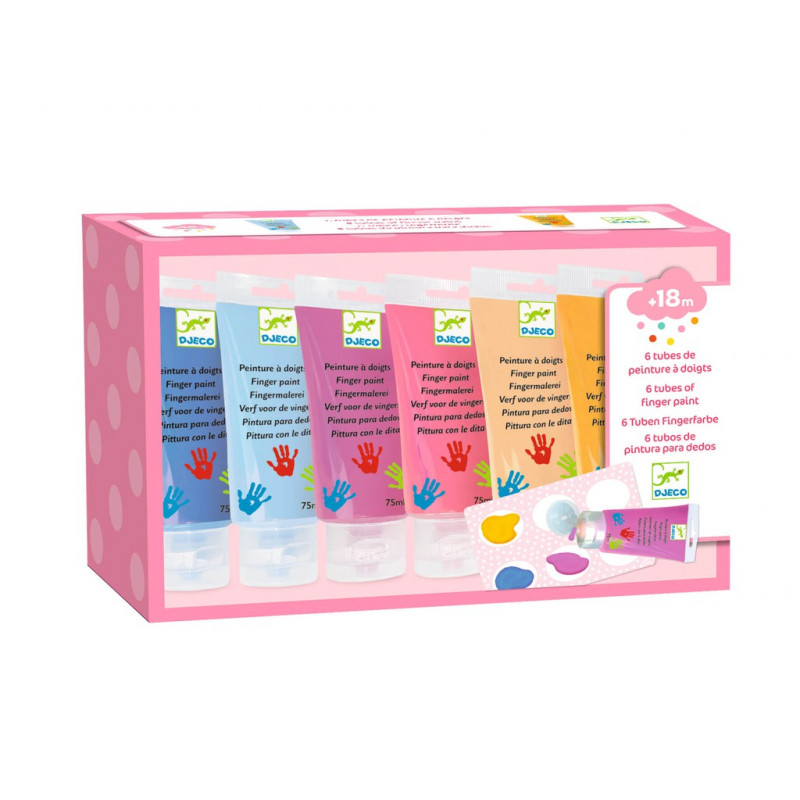 Pintura de Dedos 6 Tubos Sweet (DJECO)