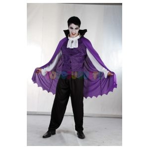 Disfraz Vampiro capa lila