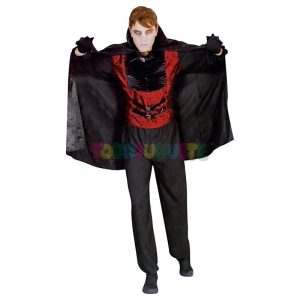 Disfraz vampiro rojo capa negra Adulto