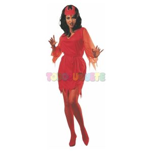 Disfraz adulto diablilla rojo corto t.u  Rubies