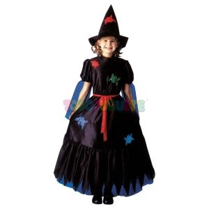 Disfraz bruja elegante murcielagos 5-6 años