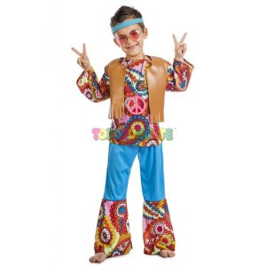 Disfraz Hippie chaleco Woodstock 7-9 años