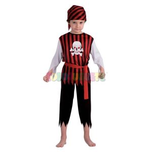 Disfraz infantil corsario pañuelo rayas 8-9 años