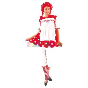 Disfraz Muñeca de Trapo Ragdoll topos rojos Adulto