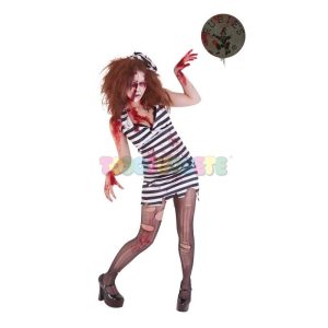 Disfraz prisionera zombie adulto