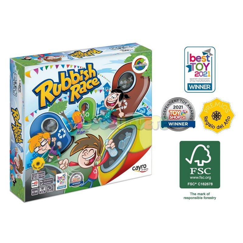 Juego Rubbish Race 5 colores Medio Ambiente