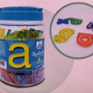 Topiludo Bote 78 letras minúsculas translucidas (TOP TOYS)