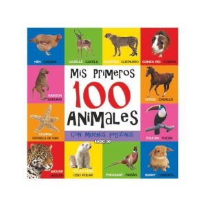 LIBRO DE PEGATINAS BILINGÜE 100 ANIMALES