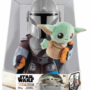 Mandalorian y Grogu Peluches con sonido 28 cm Star Wars (MATTEL)