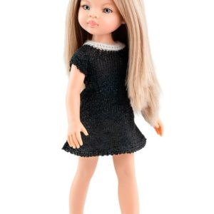 Muñeca Manica Con Vestido Negro 32 cm (PAOLA REINA)