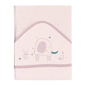 Maxi Capa de baño 100x100cm Elefante Rosa