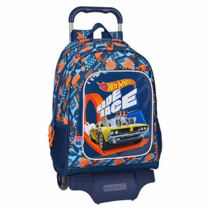 MOCHILA CON CARRO HOT WHEELS SPEED CLUB 42CM