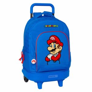 MOCHILA CON CARRO SUPER MARIO PLAY 45CM