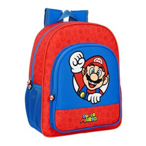 Mochila Junior Adaptable a carro Super Mario 32 x 12 x 38 cm (SAFTA)