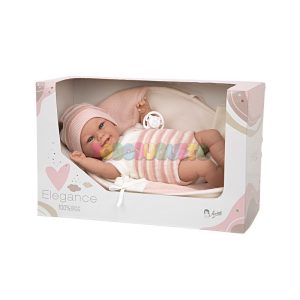 Muñeco Elegance Babyto peso real 35cm rosa