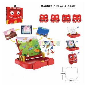 Pizarra Magnética Plegable Dinosaurio My Red Dino