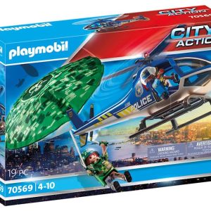 City Action Helicóptero de Policía con Paracaídas (PLAYMOBIL)