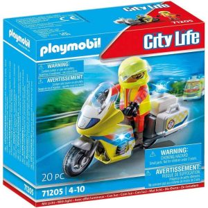 City Life Moto de Emergencias con Luz 71205 (PLAYMOBIL)