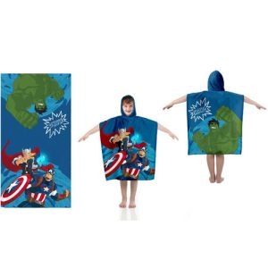 Poncho Toalla Algodón Avengers de Marvel 55 x 110 cm (NEW IMPORT)