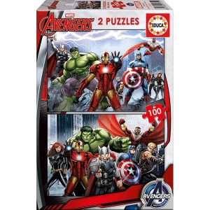 Puzzle 2×100 Piezas Avengers (EDUCA)