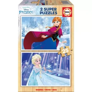 Puzzle Frozen Madera 2×25 (EDUCA)