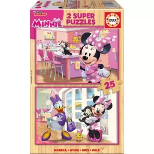 Puzzle Minnie 2×25 Madera (EDUCA)
