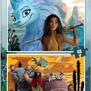 Puzzle 2×48 Piezas Raya y el Dragón (EDUCA)