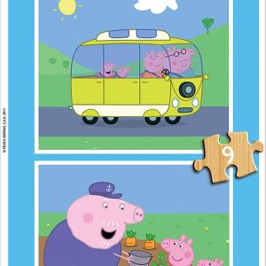 2 Puzzles 9 piezas madera Peppa Pig (EDUCA)