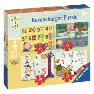 Puzzle 4 in a box Peg + Gato