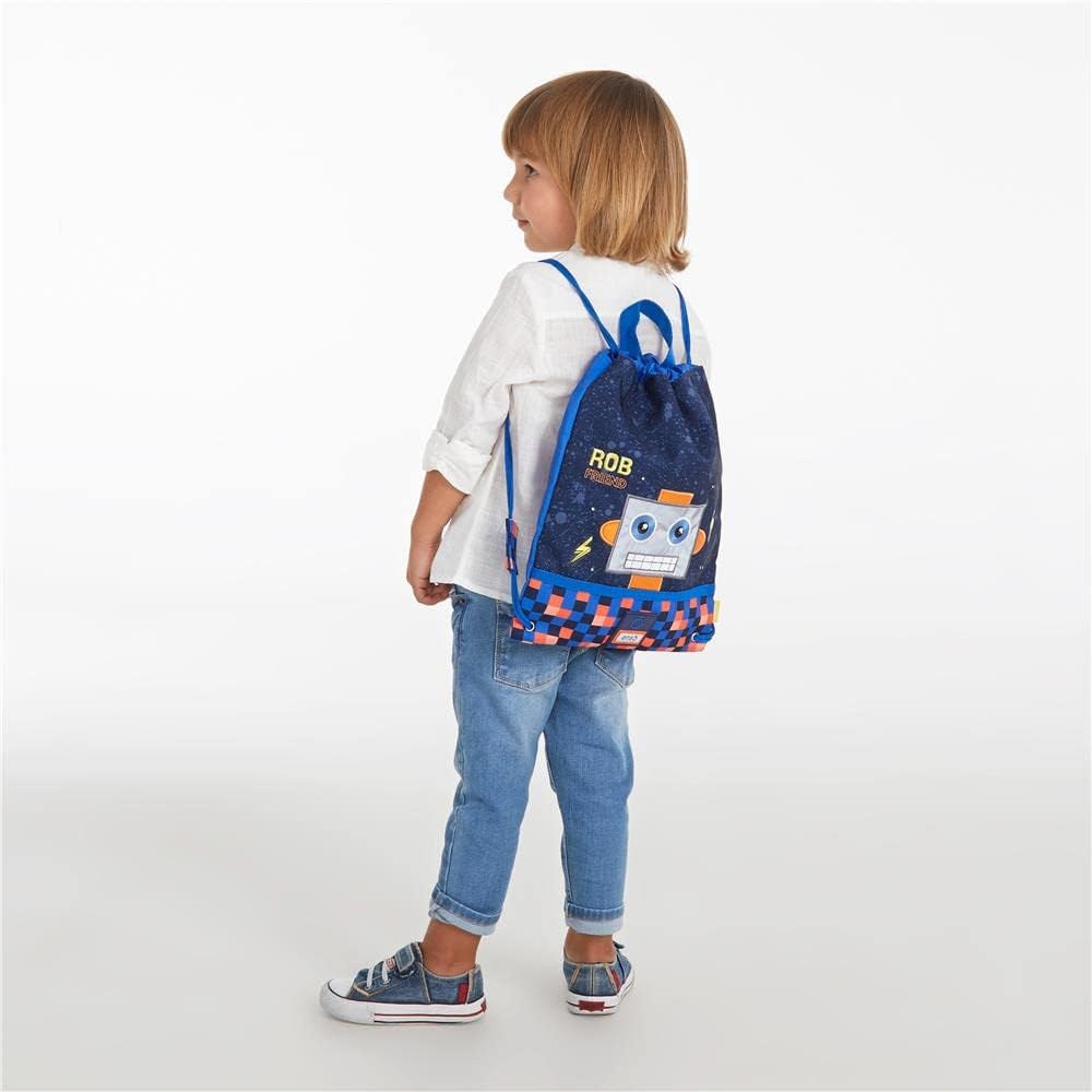 Talega Enso Rob Friend Bolsa de Merienda Azul 27×34 cms Poliéster - Imagen 2