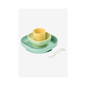 Set vajilla silicona 4 piezas – amarillo