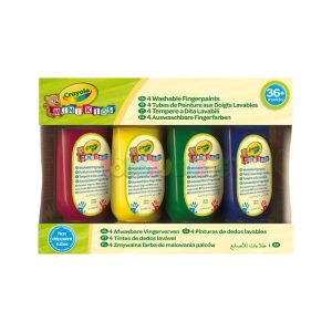 Set 4 Botes Pintura de Dedos Lavables Mini Kids
