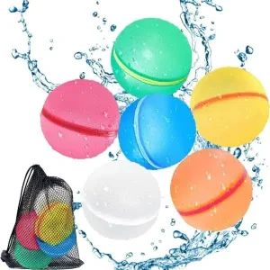 Globos de agua reutilizables 6 piezas traslúcidos – Soppycid