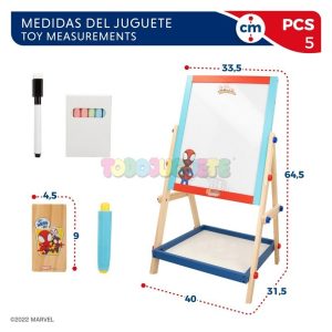 Spidey Pizzarra Madera 2 caras Woomax
