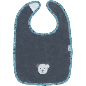 Sterntaler Babero plástico con velcro Elia gris hierro