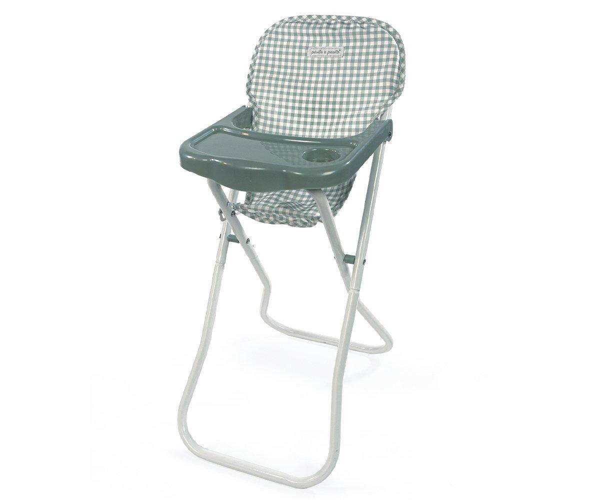 Trona Bandeja Tom Vichy Verde para Muñecas (LA NINA)