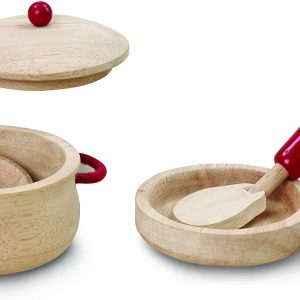 Utensilios de cocina de juguete de madera (WONDERWORLD)