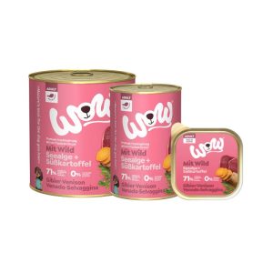 ALIMENTO HÚMEDO DE VENADO CON BONIATO PARA PERRO ADULTO WOW 400 GR