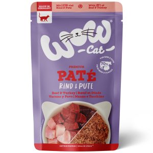 WOW CAT VACUNO Y PAVO PARA GATO ADULTO – ALIMENTO HÚMEDO 125 GR