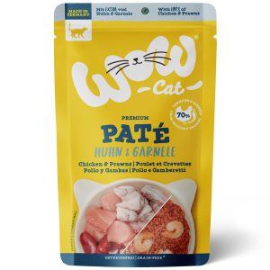 WOW CAT POLLO Y GAMBAS PARA GATO ADULTO – ALIMENTO HÚMEDO 125 GR