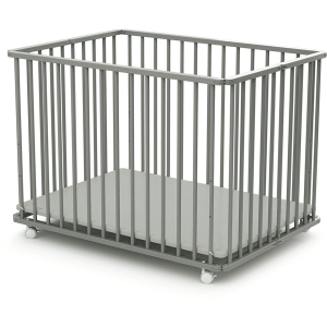 WEBABY Corral plegable haya gris 70×100 cm